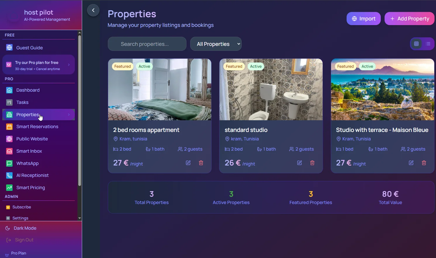 AI-powered property import and channel management for short-term rentals